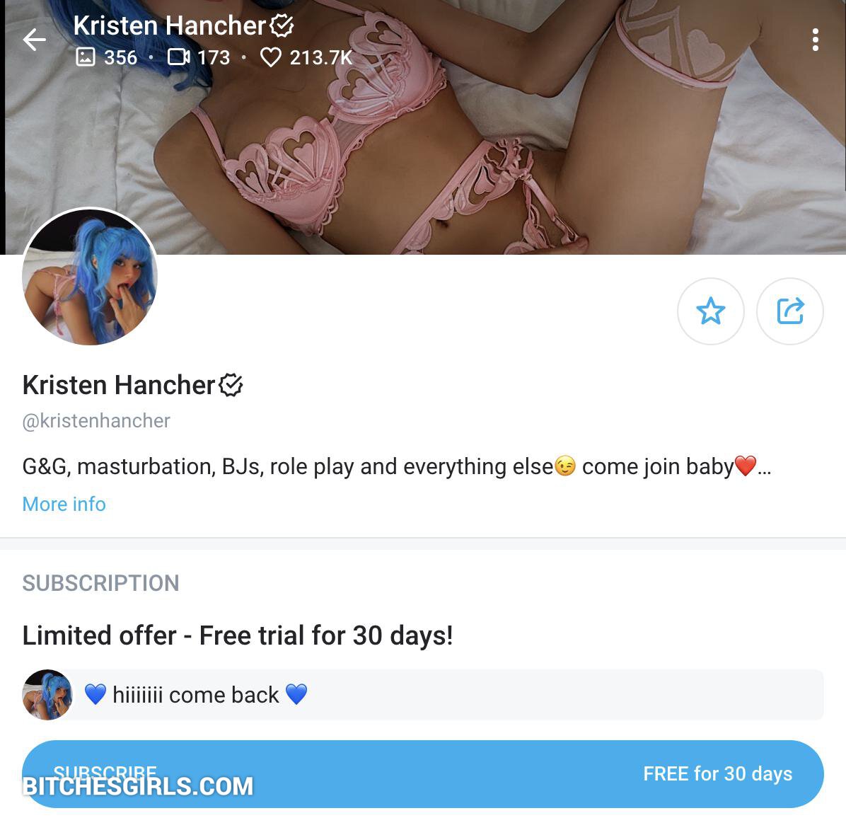 Kristen Hancher Onlyfans Nude Teen Gallery Leaked