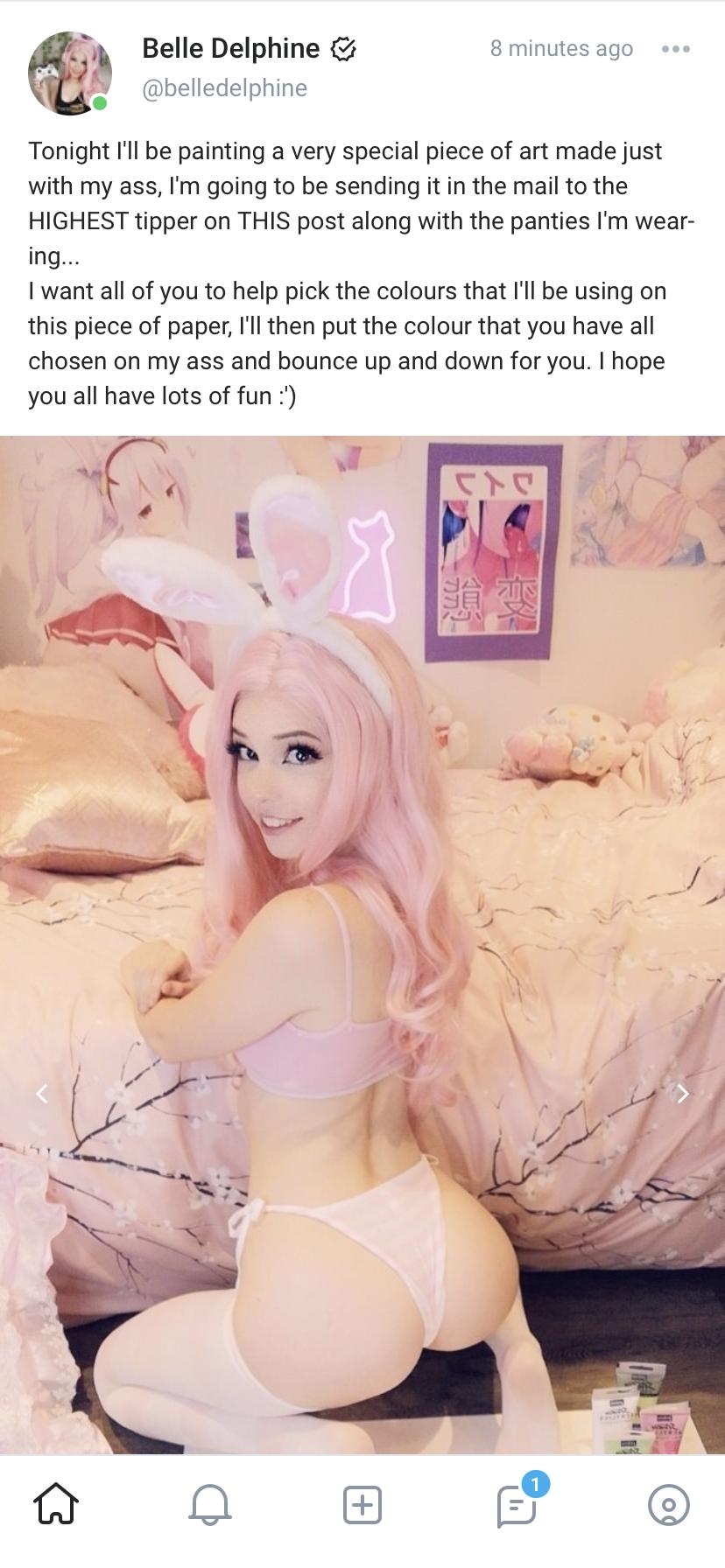 belle delphine ass painting onlyfans video BFACQM