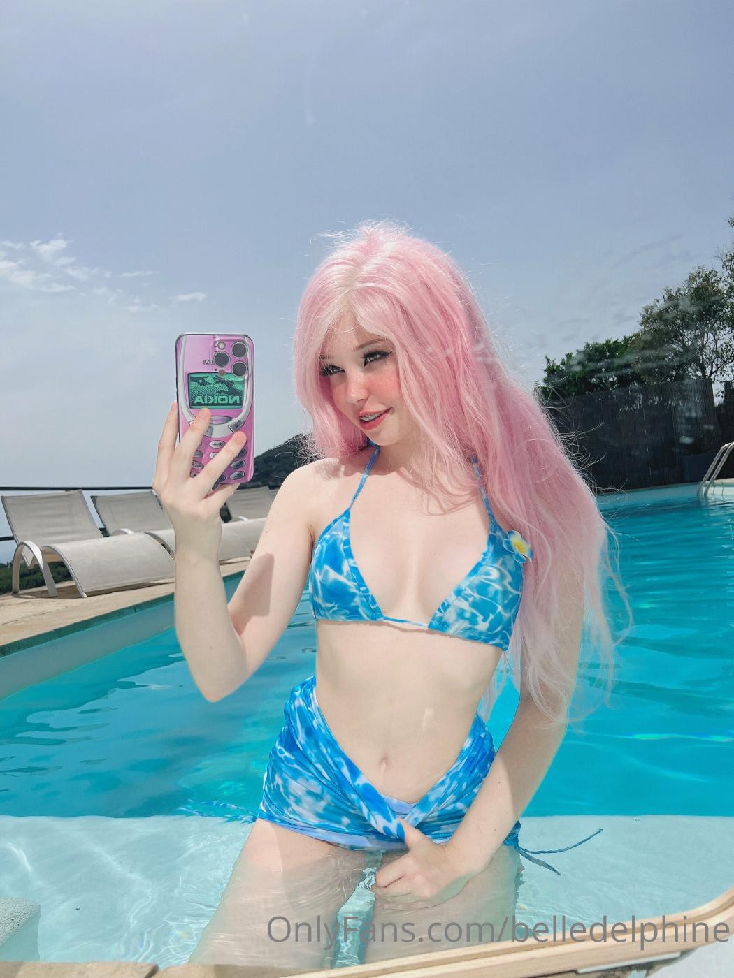 belle delphine nude pussy pool onlyfans set leaked DLEDFT