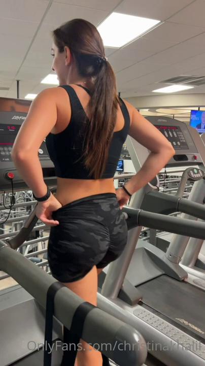 christina khalil public gym shorts strip onlyfans video leaked CXVWEC