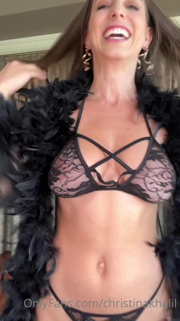 christina khalil see through robe lingerie onlyfans video leaked USSWTL
